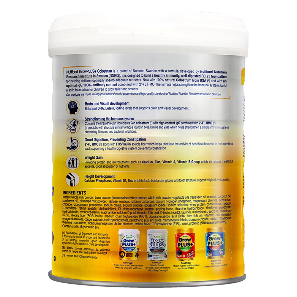Sữa bột Nutifood GrowPLUS+ vàng sữa non 800g (Trên 1 tuổi)