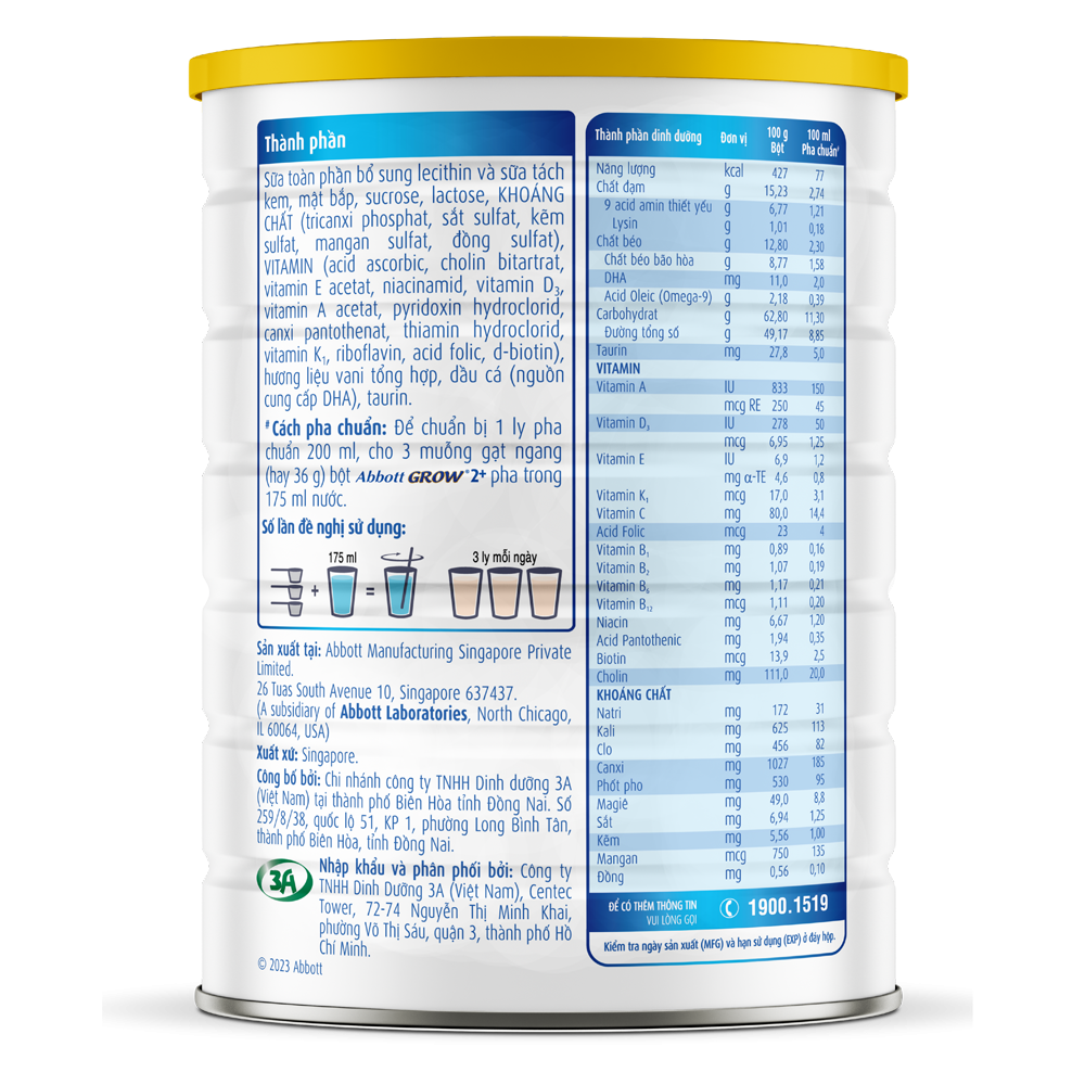 Sữa Abbott Grow 2+ (trên 2 tuổi)