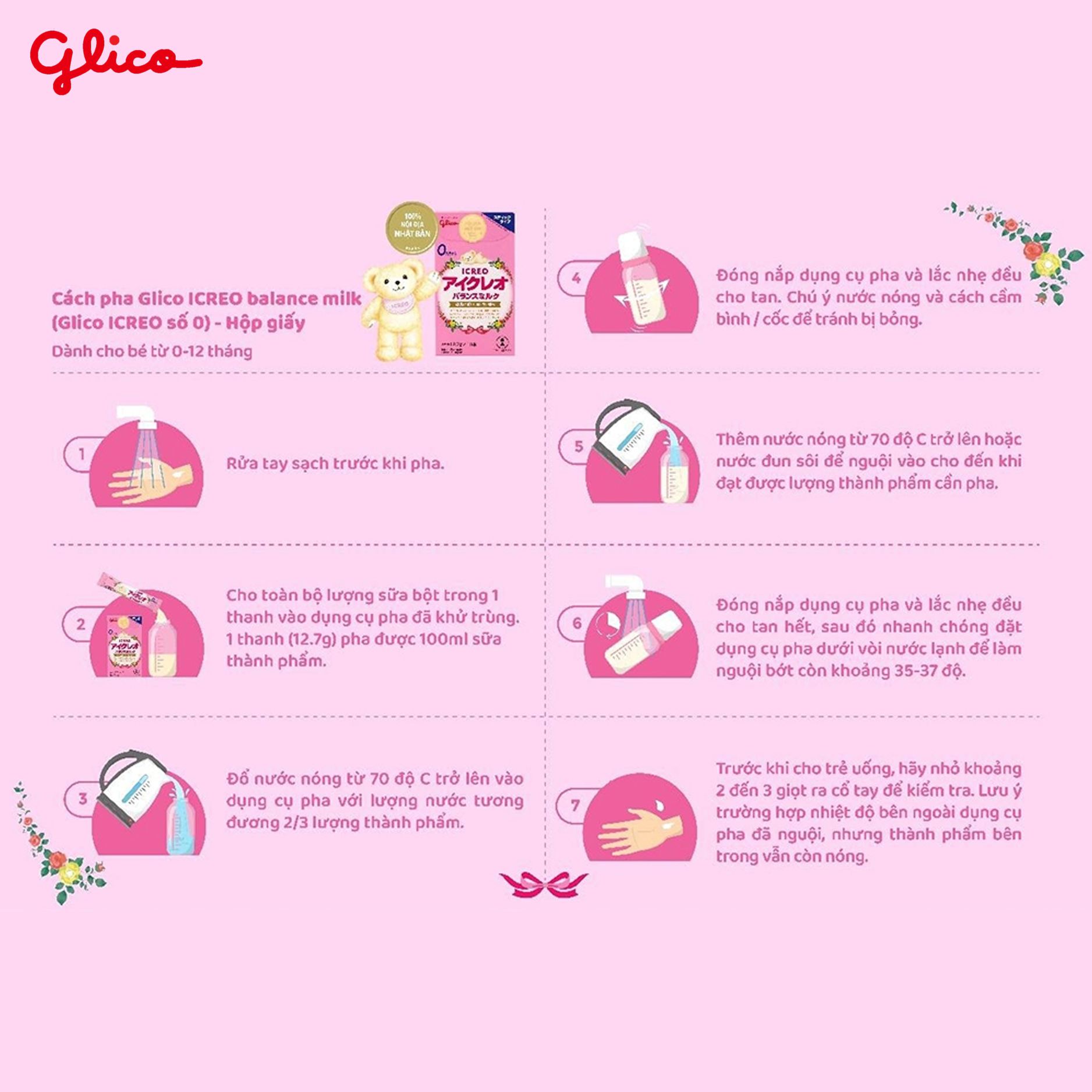 Sữa Glico Icreo Balance Milk số 0 (cho trẻ từ 0-12 tháng)