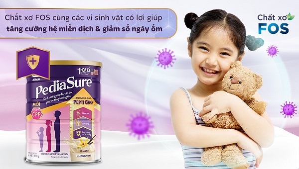 Sữa bột Abbott PediaSure BA hương vani 850g (1 - 10 tuổi)