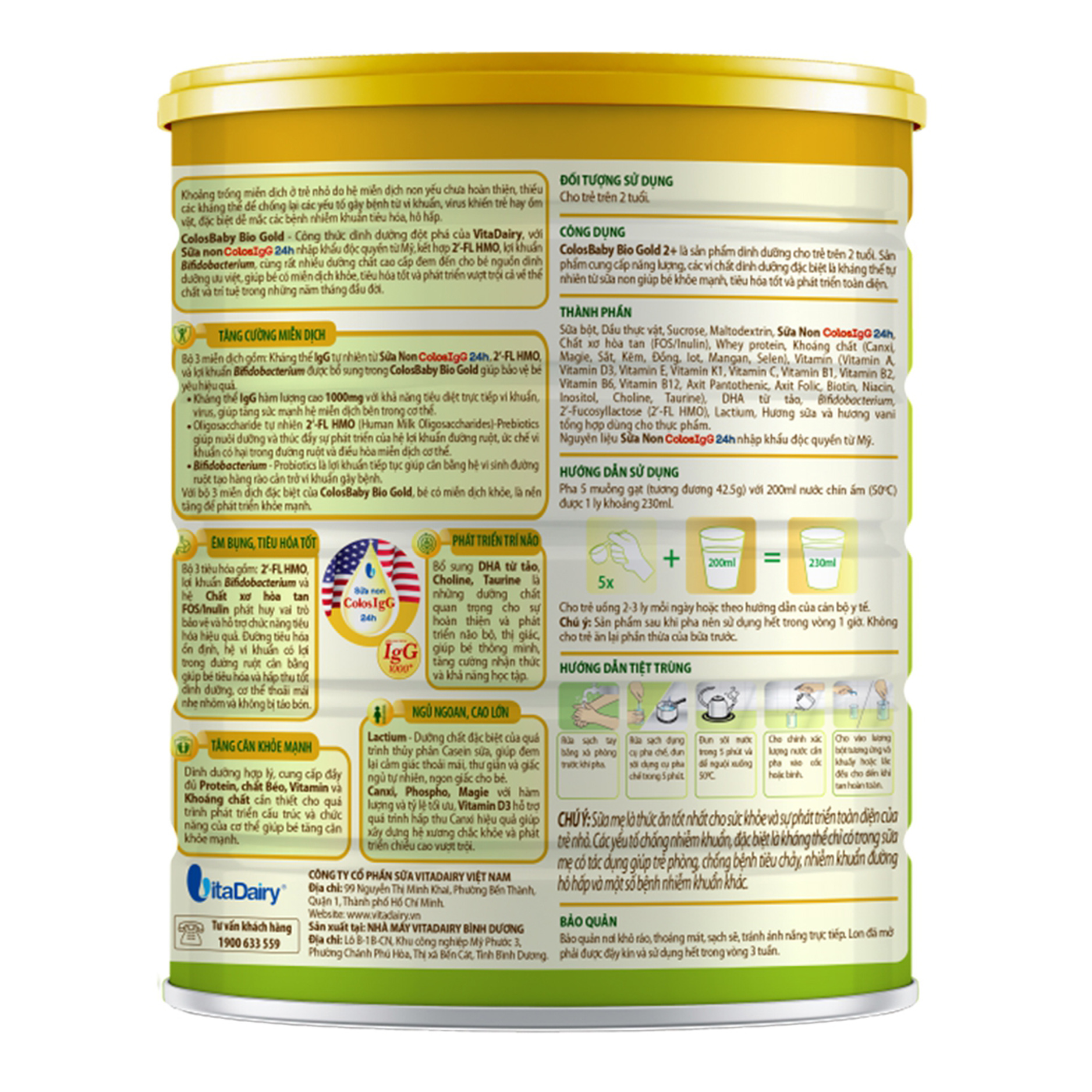 Sữa ColosBaby Bio Gold 2+ (trên 2 tuổi) - 800g