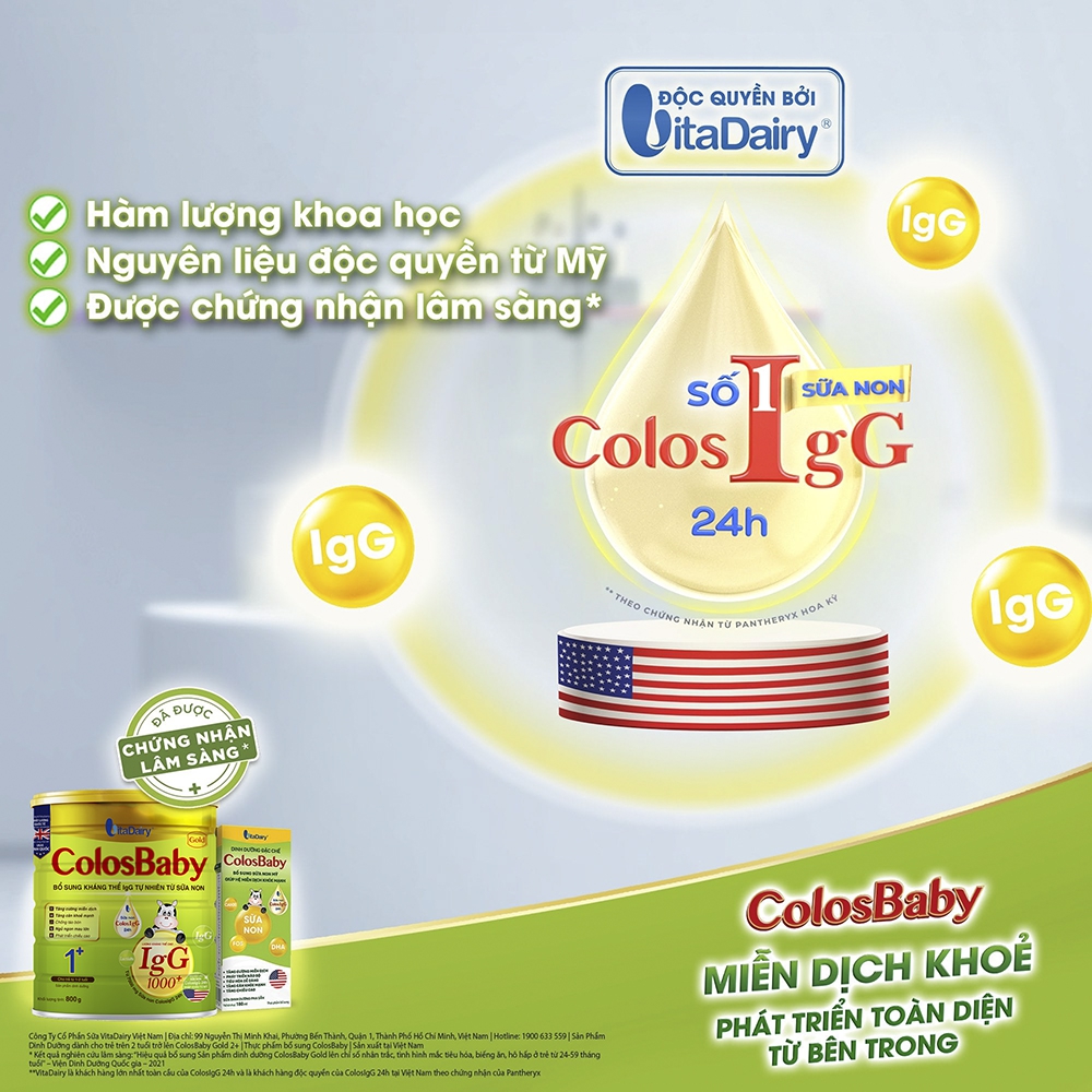 Sữa ColosBaby Gold 1+ (1 – 2 tuổi)