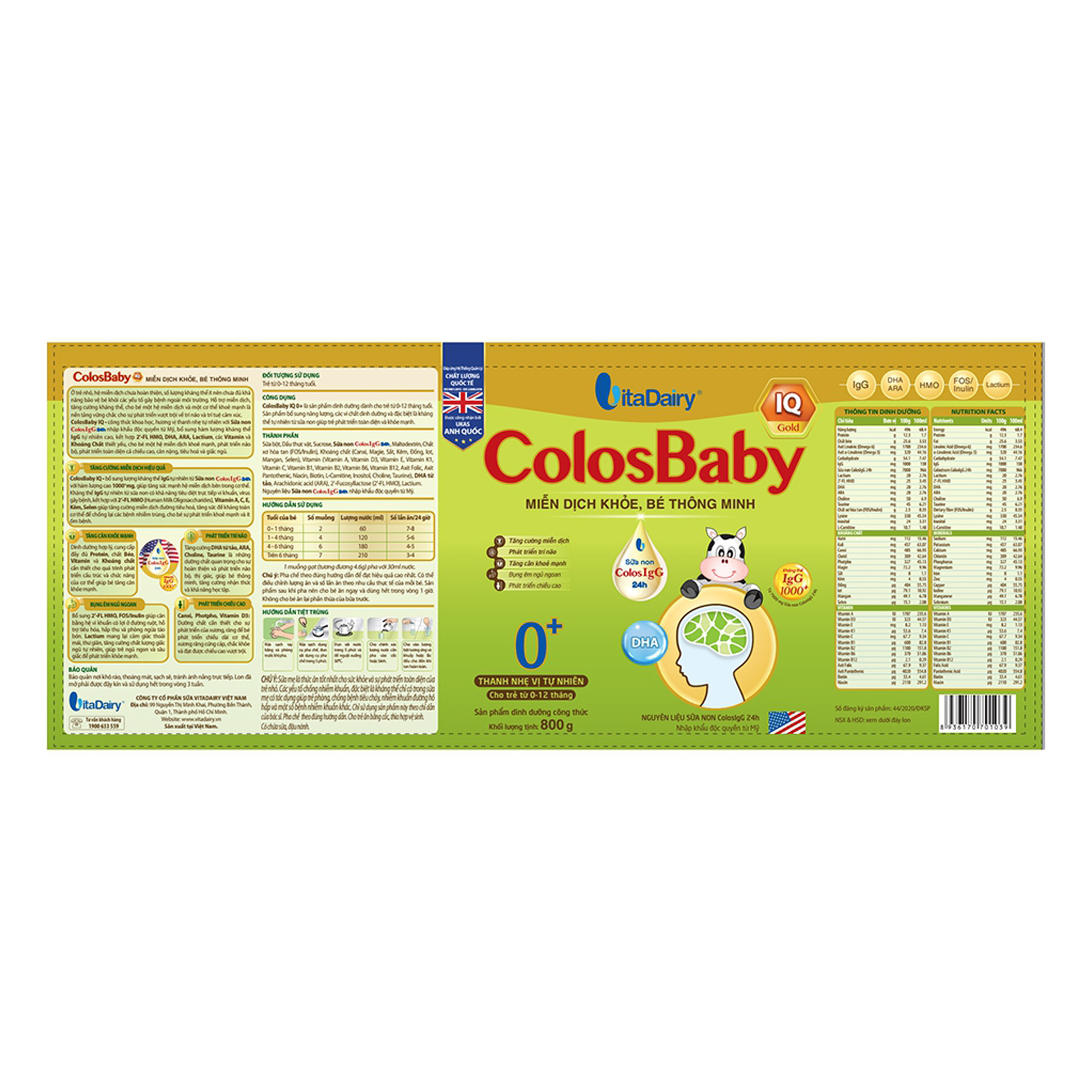 Sữa ColosBaby IQ Gold 0+ (0 – 12 tháng)