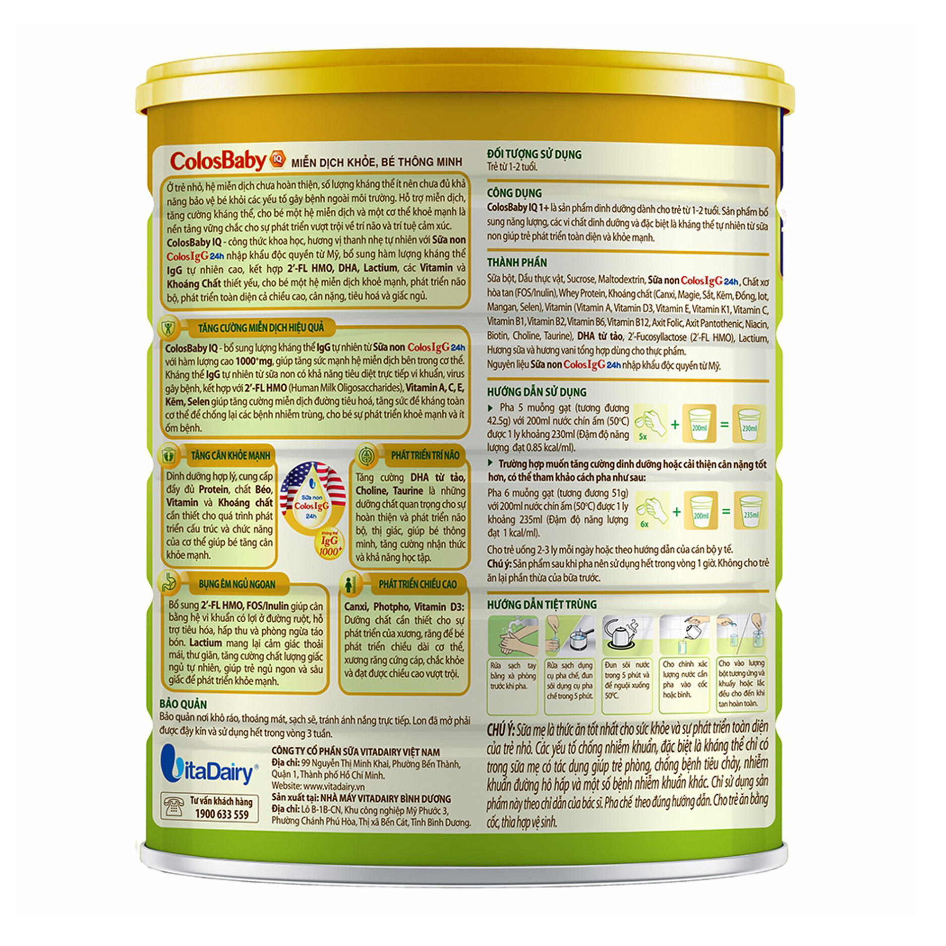 Sữa ColosBaby IQ Gold 1+ (1  – 2 tuổi)