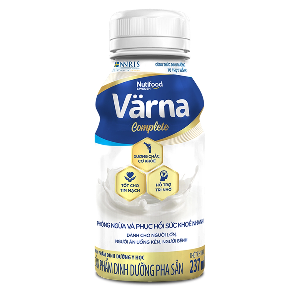 Lốc sữa nước dinh dưỡng Nutifood Varna Complete SI, giúp phòng ngừa và phục hồi sức khỏe nhanh, ngừa loãng xương - (Lốc 6 hộp)