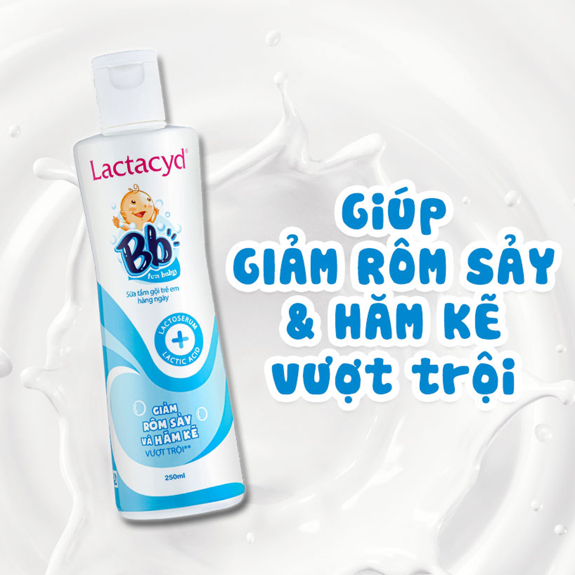 Sữa tắm Lactacyd Baby ngừa rôm sảy, hăm kẽ