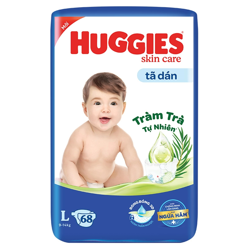 Tã quần Huggies Skin Care size L  68 + 8 miếng (9-14kg)