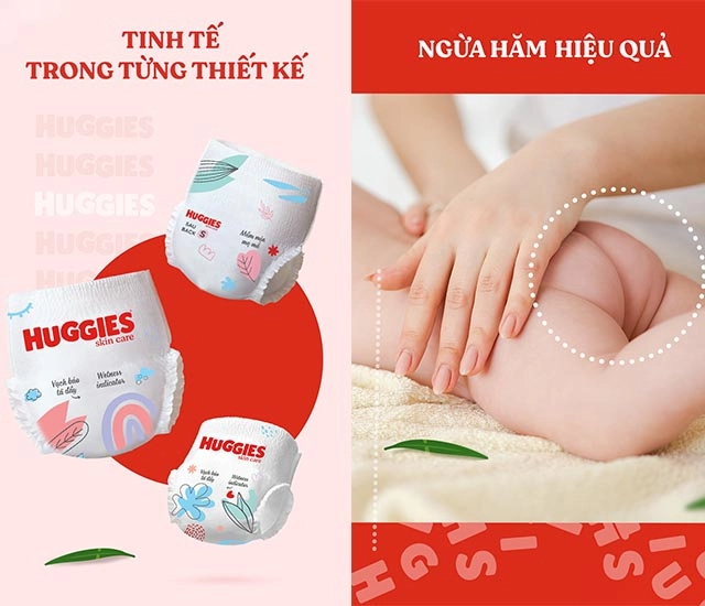Tã quần Huggies Skin Care size 3XL 22 + 6 miếng (trên 17kg)