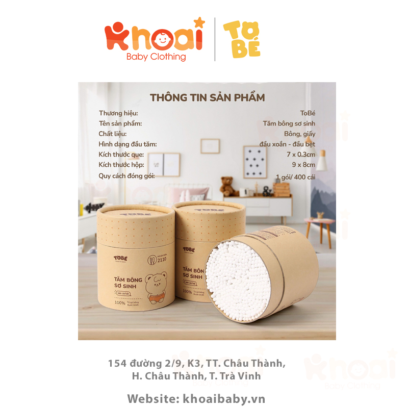 Tăm bông sơ sinh Tobé