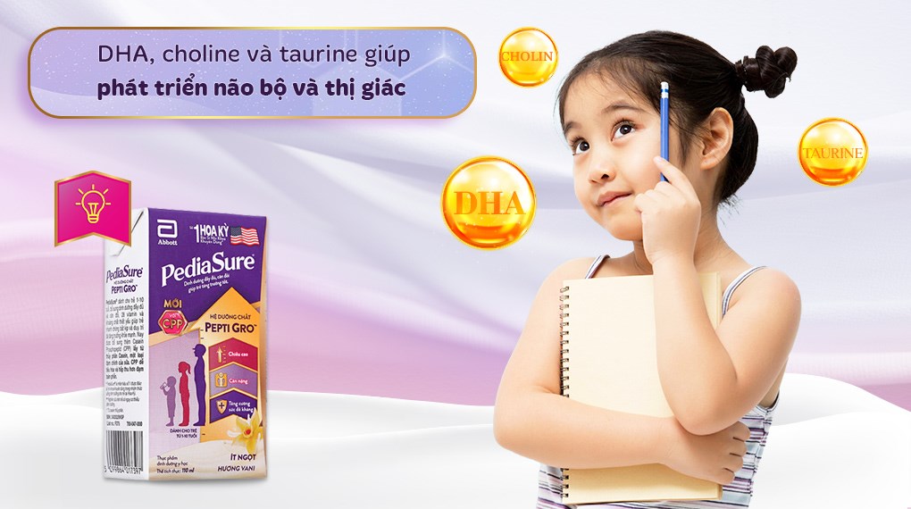 Thùng sữa pha sẵn Abbott PediaSure hương vani (1 - 10 tuổi) - Thùng 48 hộp