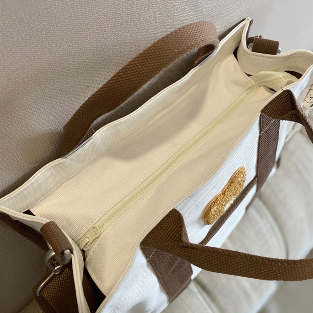 Túi bỉm sữa đa năng hình gấu phong cách Hàn Quốc (35x30x13cm)