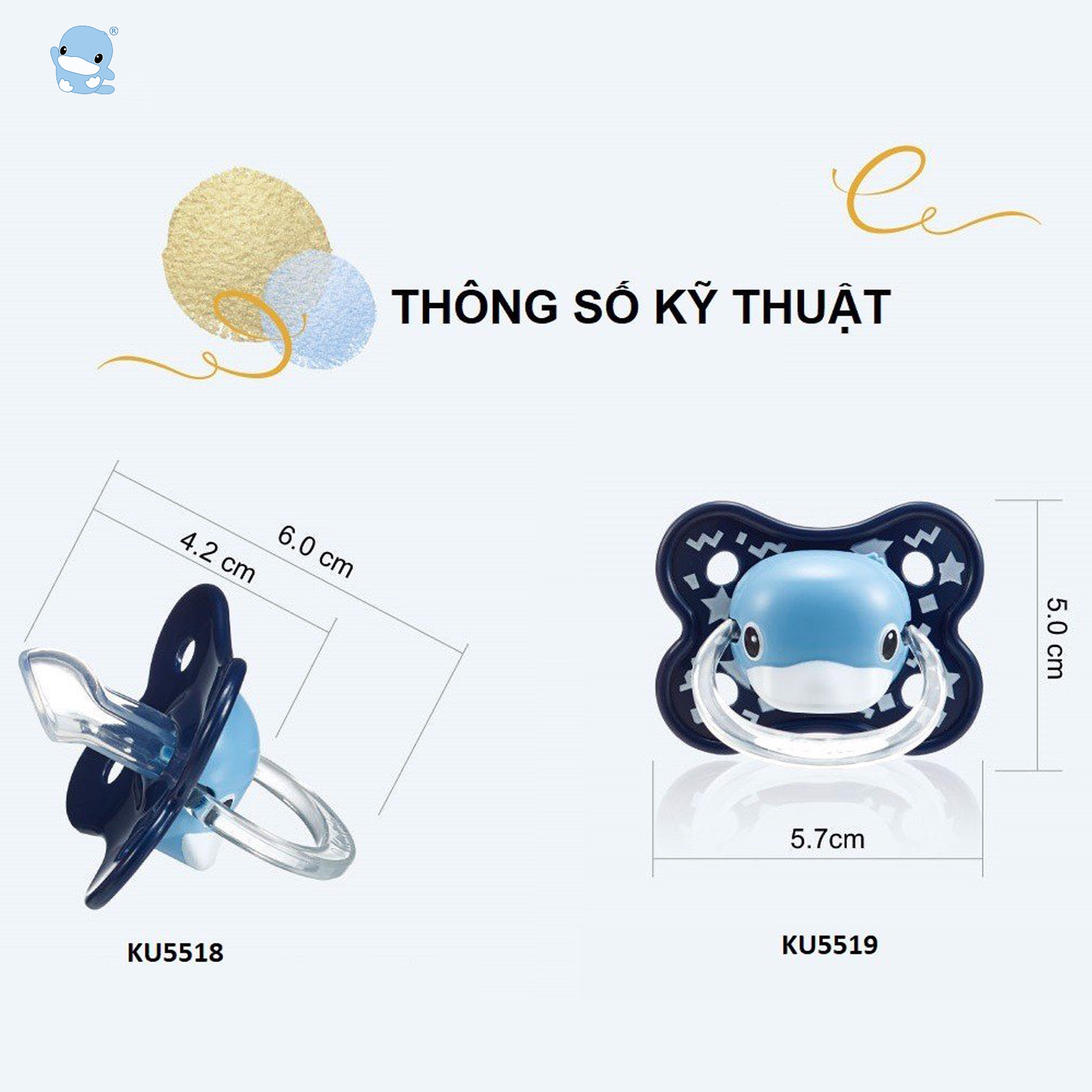 Ty giả KUKU cho bé từ 6 tháng, bằng nhựa không chứa BPA