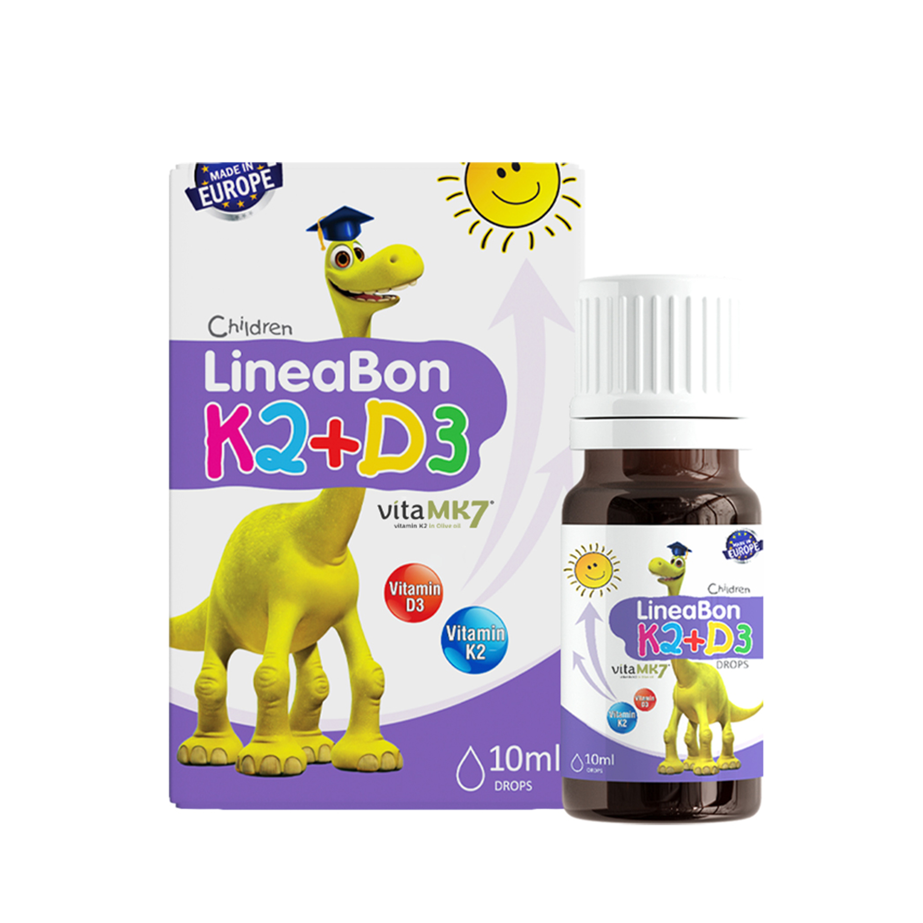 LineaBon K2+D3 (10ml) - Hỗ trợ bổ sung Vitamin D3 và Vitamin K2