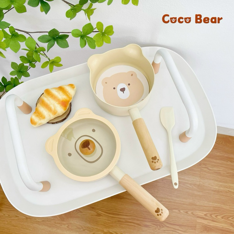 Nồi chảo gấu Coco Bear chế biến đồ ăn dặm cho bé (16cm)