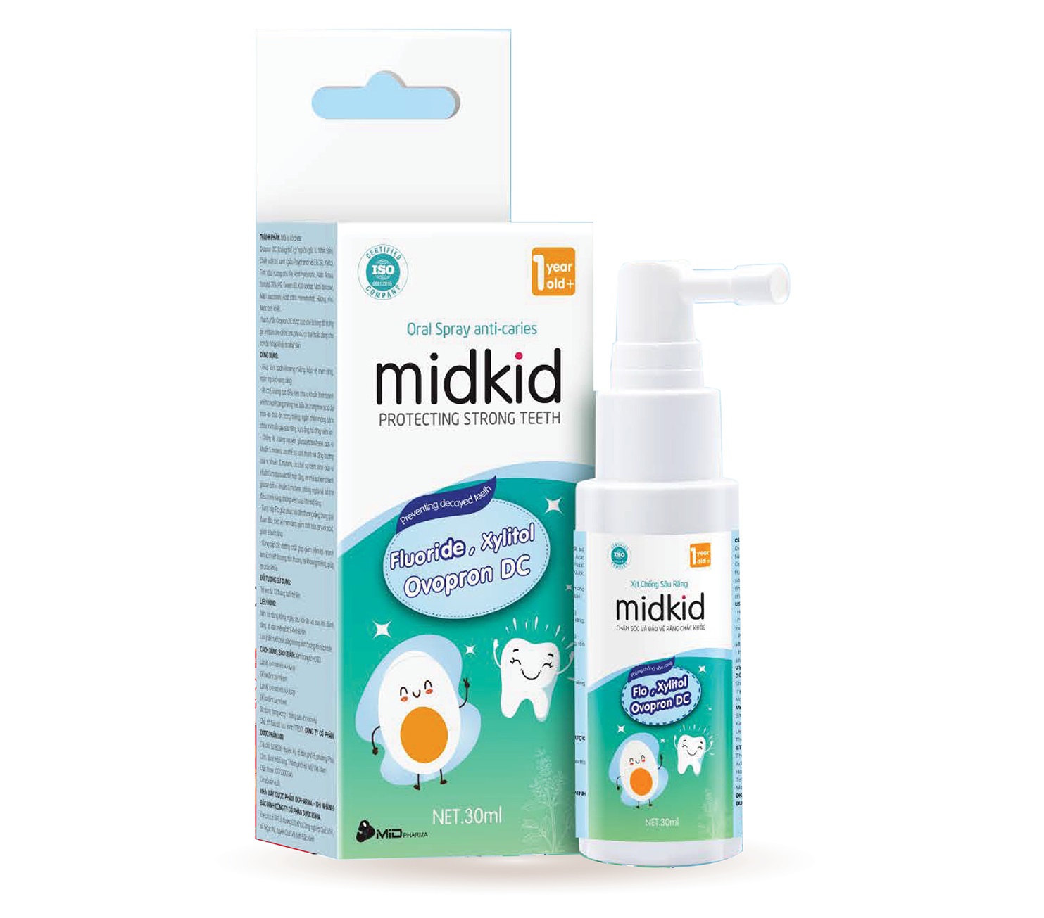 Xịt chống sâu răng Midkid 30ml (Từ 1 tuổi)