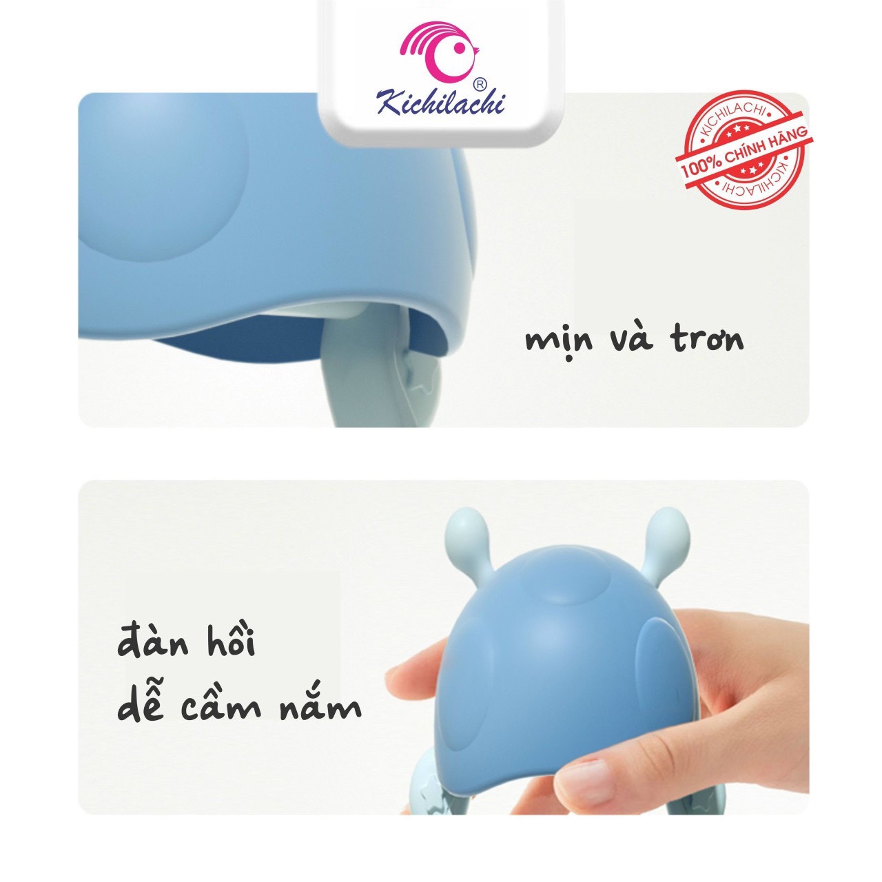 Ngậm nứu silicone hình nấm Kichilachi cho bé