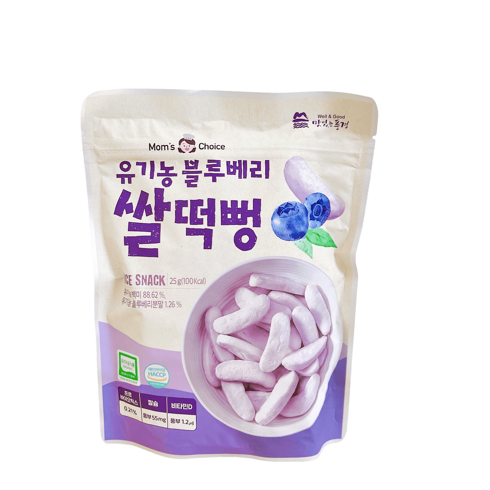 Bánh gạo hữu cơ Mom's Choice Hàn Quốc dạng dẹt (25g) - Từ 7 tháng