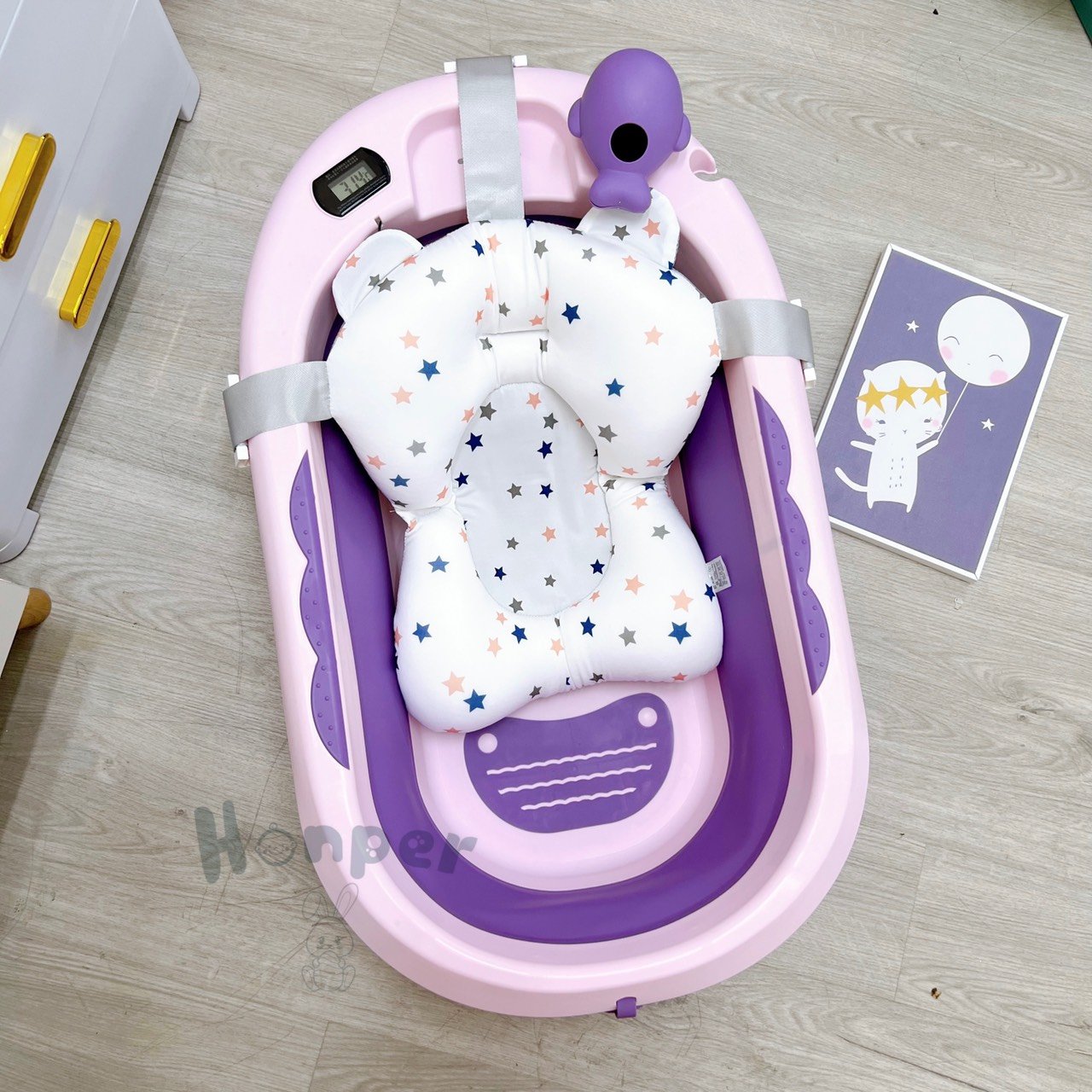 Chậu tắm gấp gọn Honper HP109  kèm phao - Có nhiệt kế