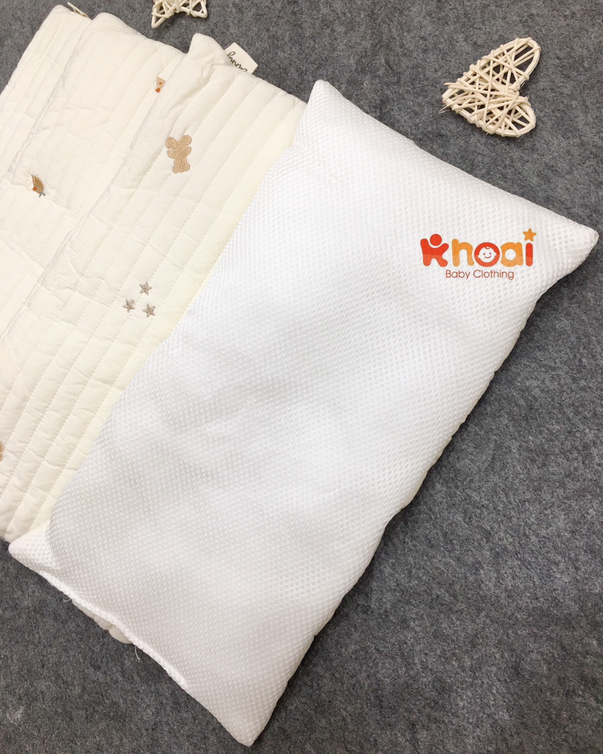 Gối nằm chữ nhật xốp lưới Bunny