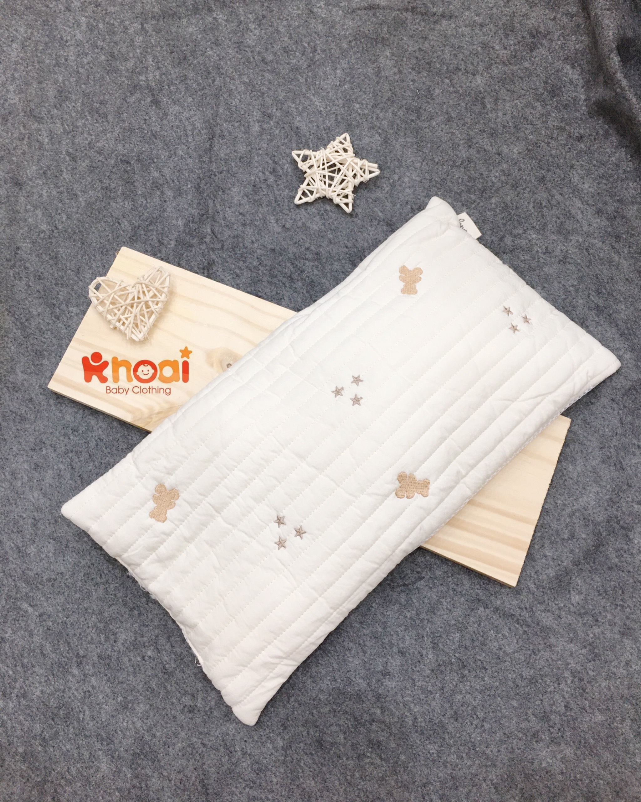 Gối nằm chữ nhật xốp lưới Bunny