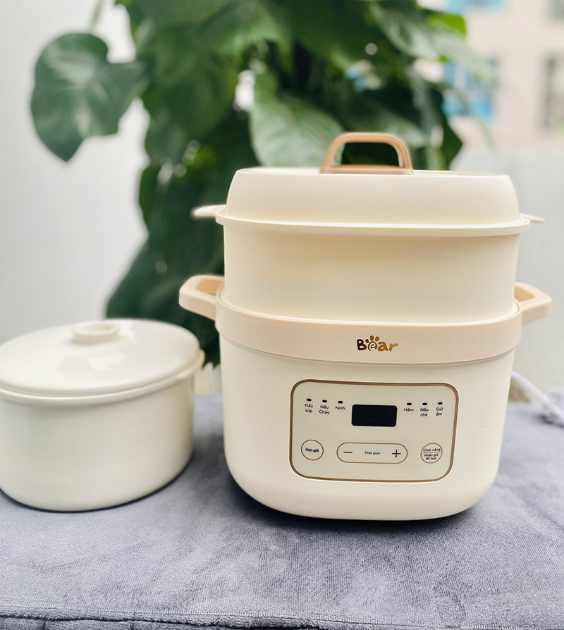 Nồi nấu chậm Bear 1.6L- Bản Tiếng việt- Bảo hành 18 tháng (SB-NNC16)