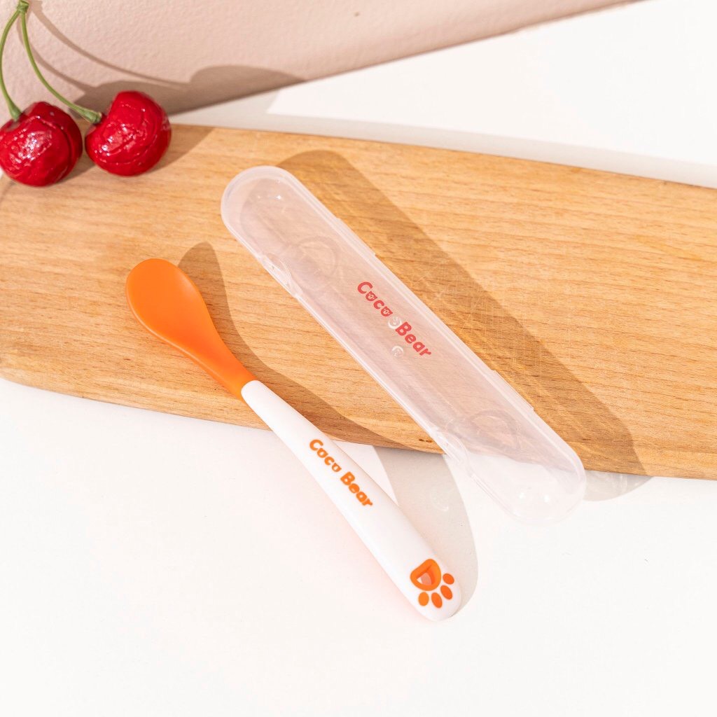 Thìa báo nóng Coco Bear cho bé ăn dặm