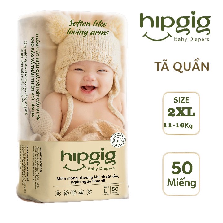 Tã quần HIPGIG size 2XL (11-16kg)