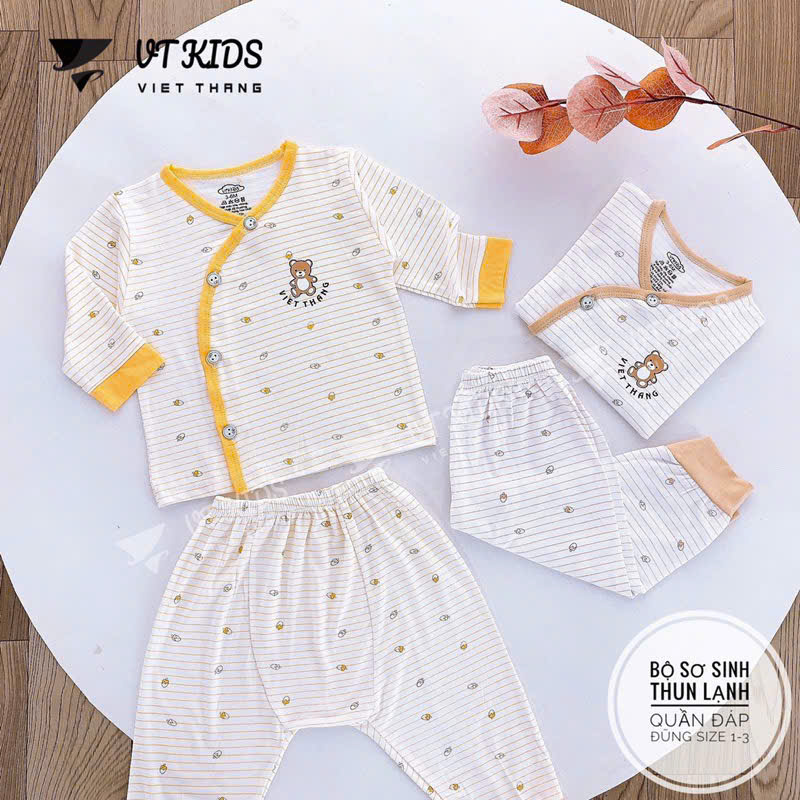 Bộ sơ sinh tay dài VT Kid (Mẫu ngẫu nhiên do mỗi đợt ra mẫu khác nhau, sẽ inbox khách chọn mẫu sau)