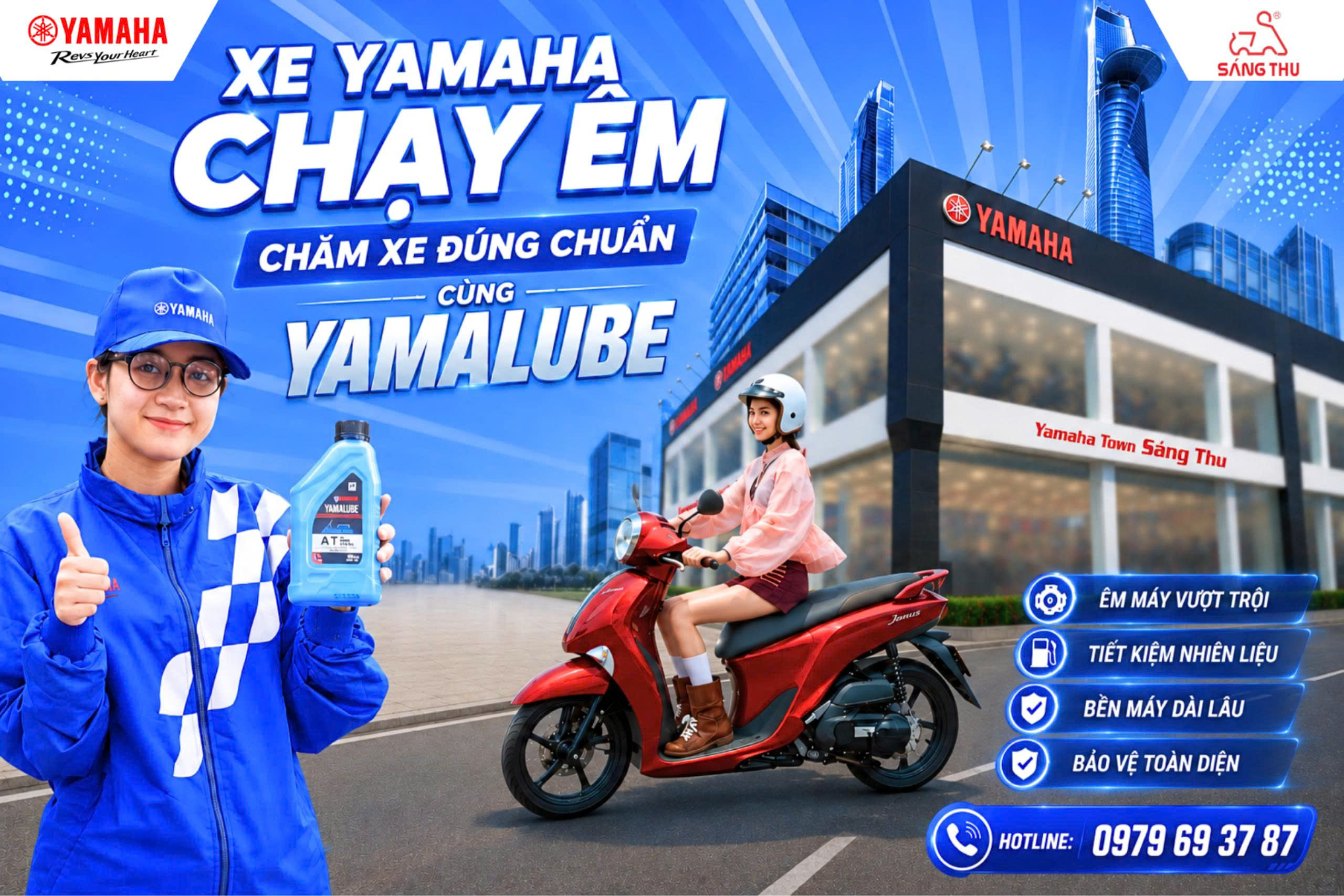 XE YAMAHA CHẠY ÊM – CHĂM XE ĐÚNG CHUẨN CÙNG YAMALUBE