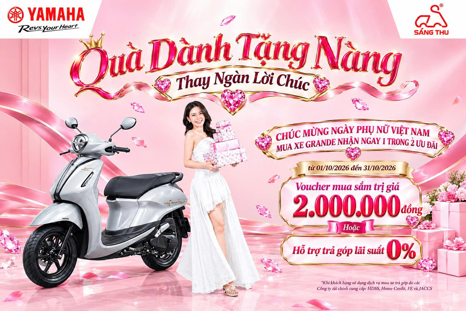 ƯU ĐÃI KHI MUA GRANDE TẠI YAMAHA SÁNG THU QUẢNG NGÃI