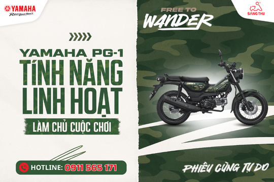 🏍 YAMAHA PG-1 ABS 2025 – PHIÊU CÙNG TỰ DO, LÀM CHỦ MỌI ĐỊA HÌNH