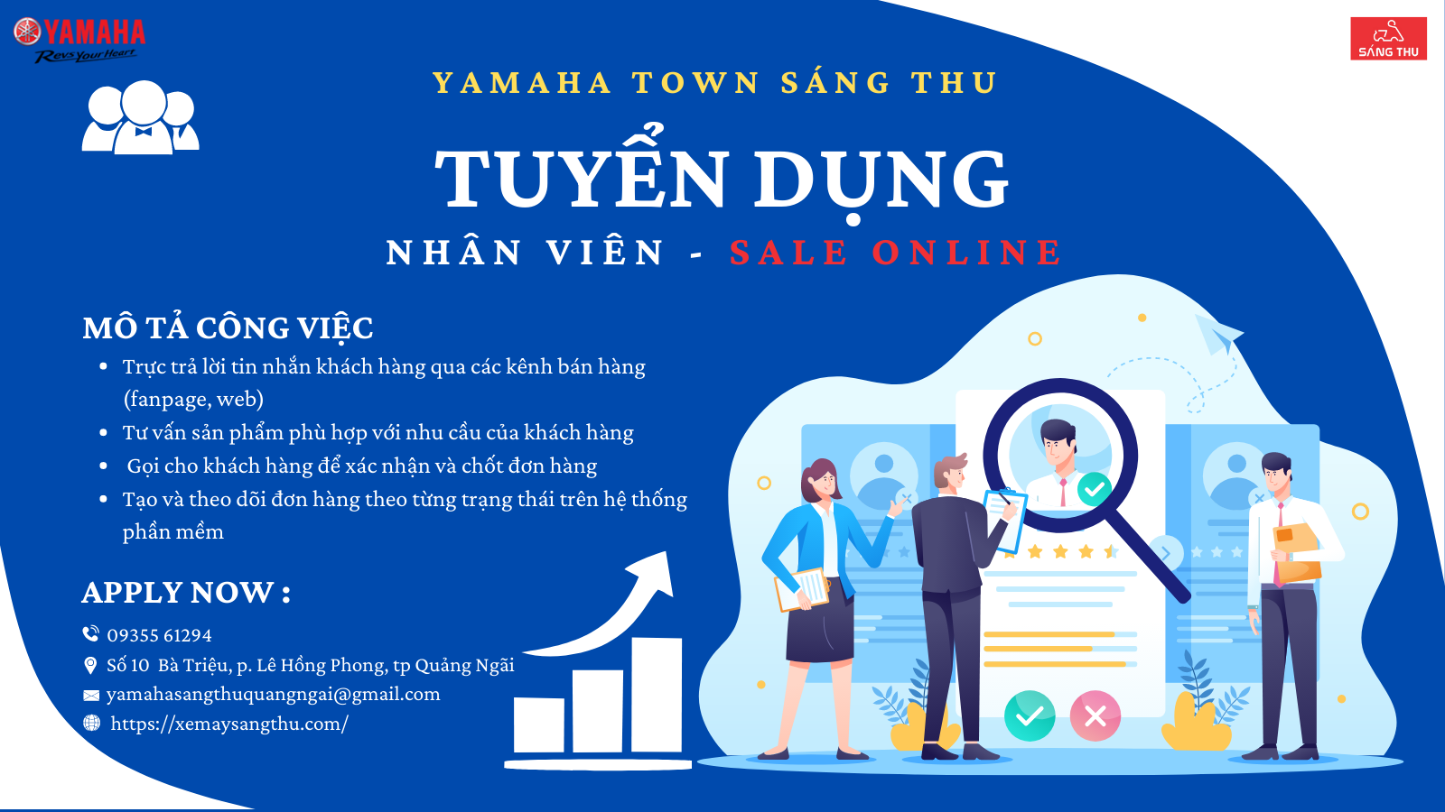 TUYỂN DỤNG -VỊ TRÍ SALE ONLINE