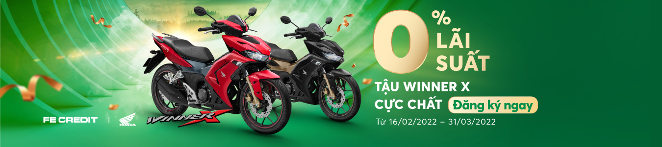 Mua xe máy trả góp winner lãi suất 0%