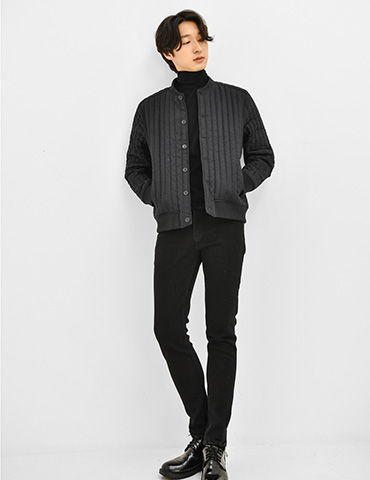 Áo Khoác Bomber Quilting Tay Cong Regular