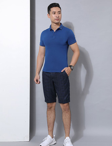 Áo Polo nam tay ngắn,cổ đức, dệt cổ và bo tay