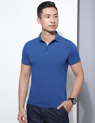 Áo Polo nam tay ngắn,cổ đức, dệt cổ và bo tay