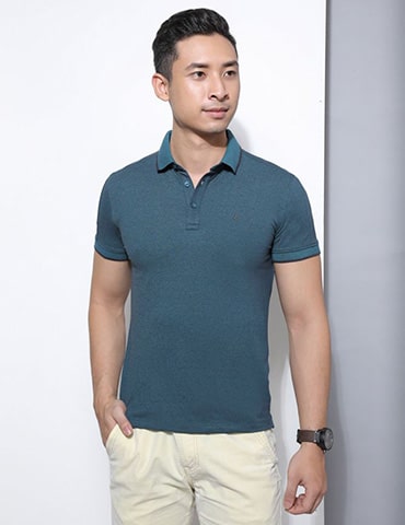 Áo Polo nam tay ngắn,cổ đức, dệt cổ và bo tay