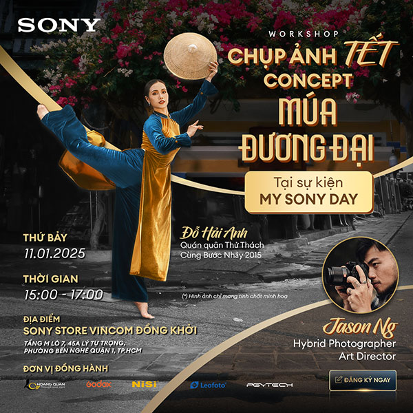 Hoằng Quân đồng hành cùng Workshop Chụp ảnh Tết: MÚA ĐƯƠNG ĐẠI - CHÂN DUNG TẾT (MY SONY DAY)