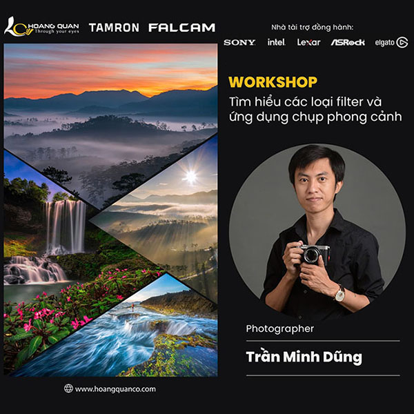 Workshop Tìm hiểu các loại filter và ứng dụng chụp phong cảnh cùng nhiếp ảnh gia Trần Minh Dũng.