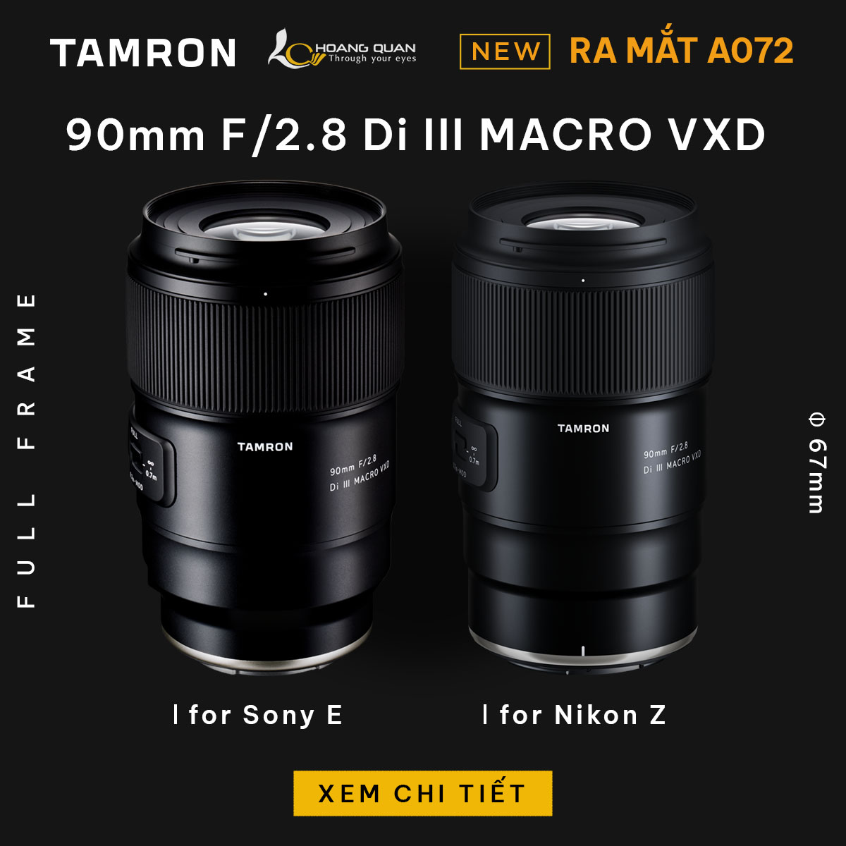 TAMRON ra mắt ống kính Macro 90mm F/2.8 Di III MACRO VXD (Model F072)