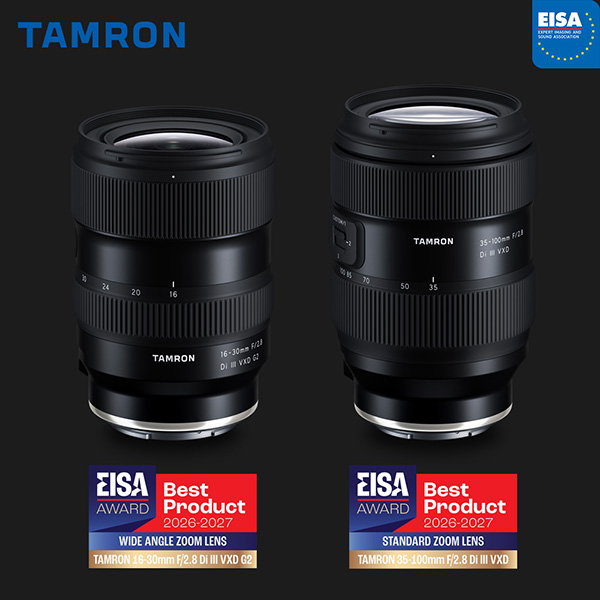 Ống kính TAMRON vinh dự đón nhận hai giải thưởng EISA 2026-2027 danh giá