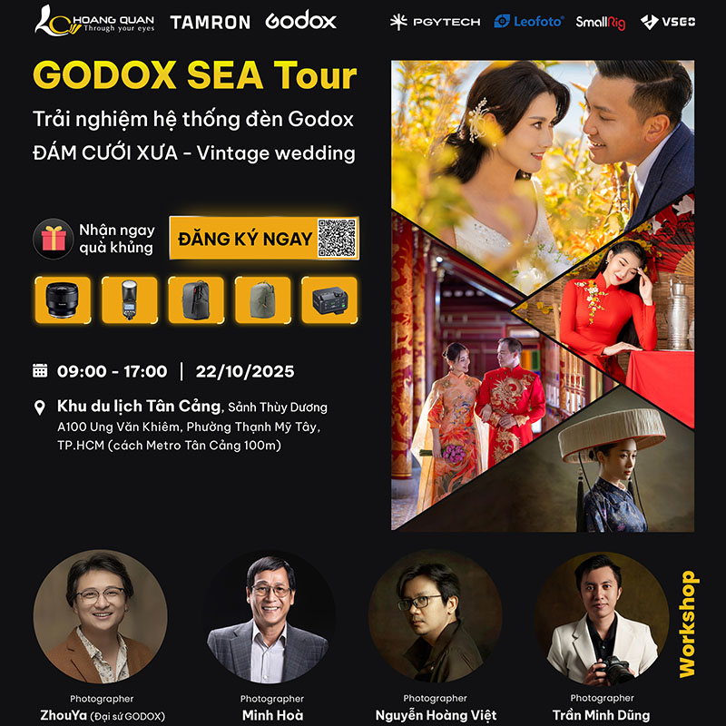 GODOX SEA TOUR: WORKSHOP TRẢI NGHIỆM VỚI ĐÈN GODOX - “ĐÁM CƯỚI XƯA”