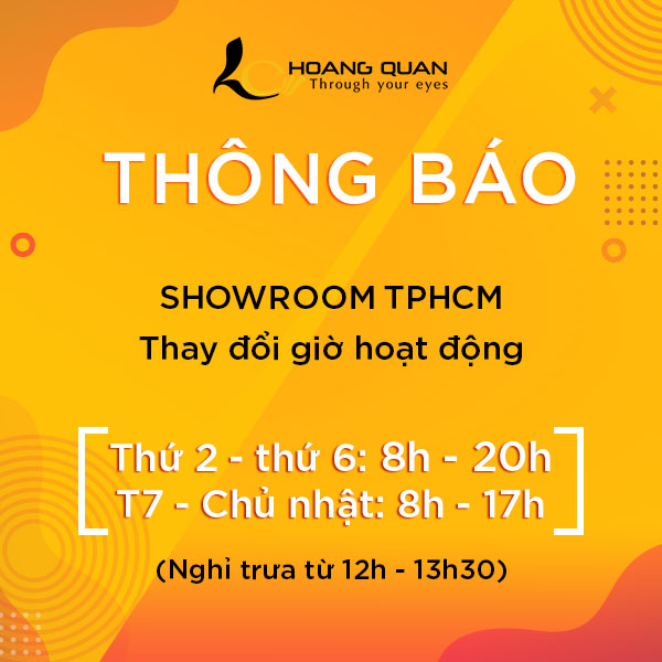 Thông báo thay đổi giờ hoạt động Showroom Hồ Chí minh