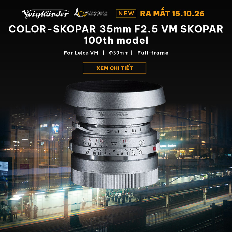 Voigtlander ra mắt ống kính COLOR-SKOPAR 35mm F2.5 VM SKOPAR 100th model