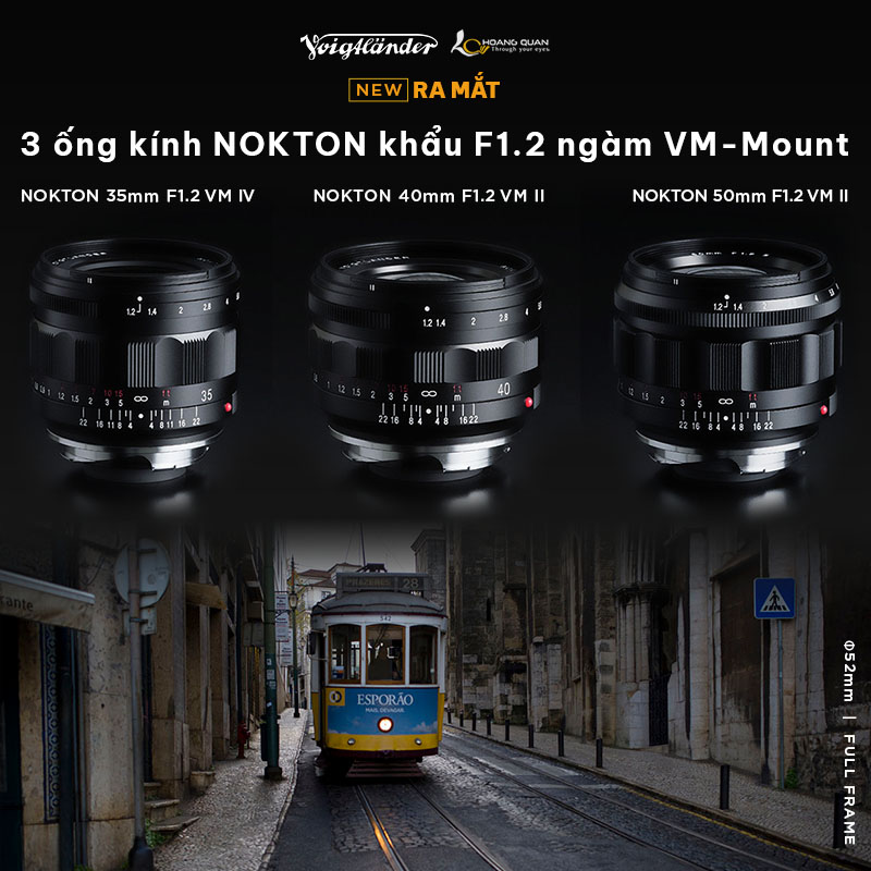 Voigtlander ra mắt 03 ống kính NOKTON khẩu F1.2 ngàm VM thế hệ mới