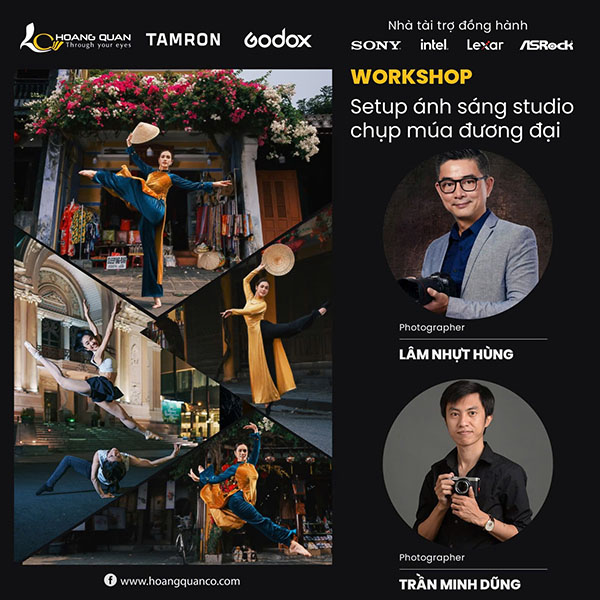Workshop Setup ánh sáng studio Chụp ảnh múa đương đại cùng NAG Lâm Nhựt Hùng & Trần Minh Dũng