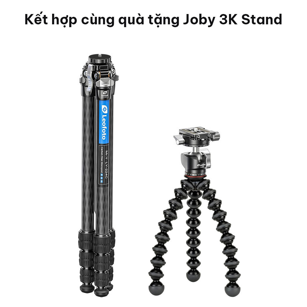 Chân máy ảnh Tripod Leofoto Mr.Y - LY-224C+LH-25R CHÍNH HÃNG Chân máy ảnh Tripod Leofoto Mr.Y - LY-224C+LH-25R CHÍNH HÃNG