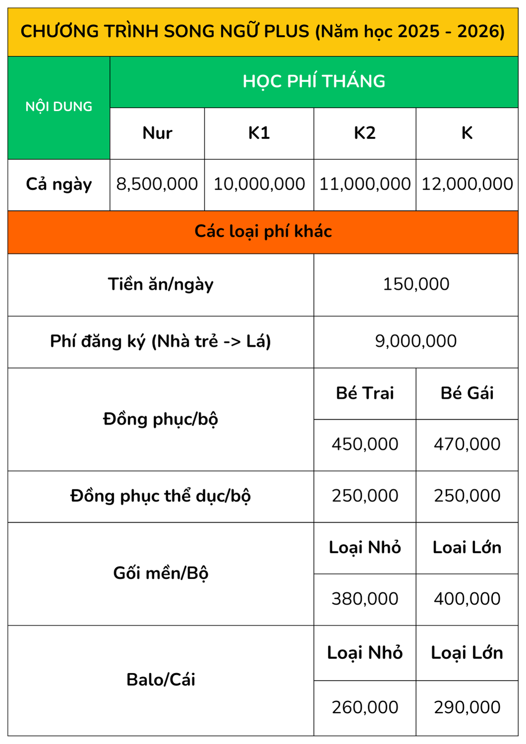 Chương trình song ngữ tích hợp Anh - Việt