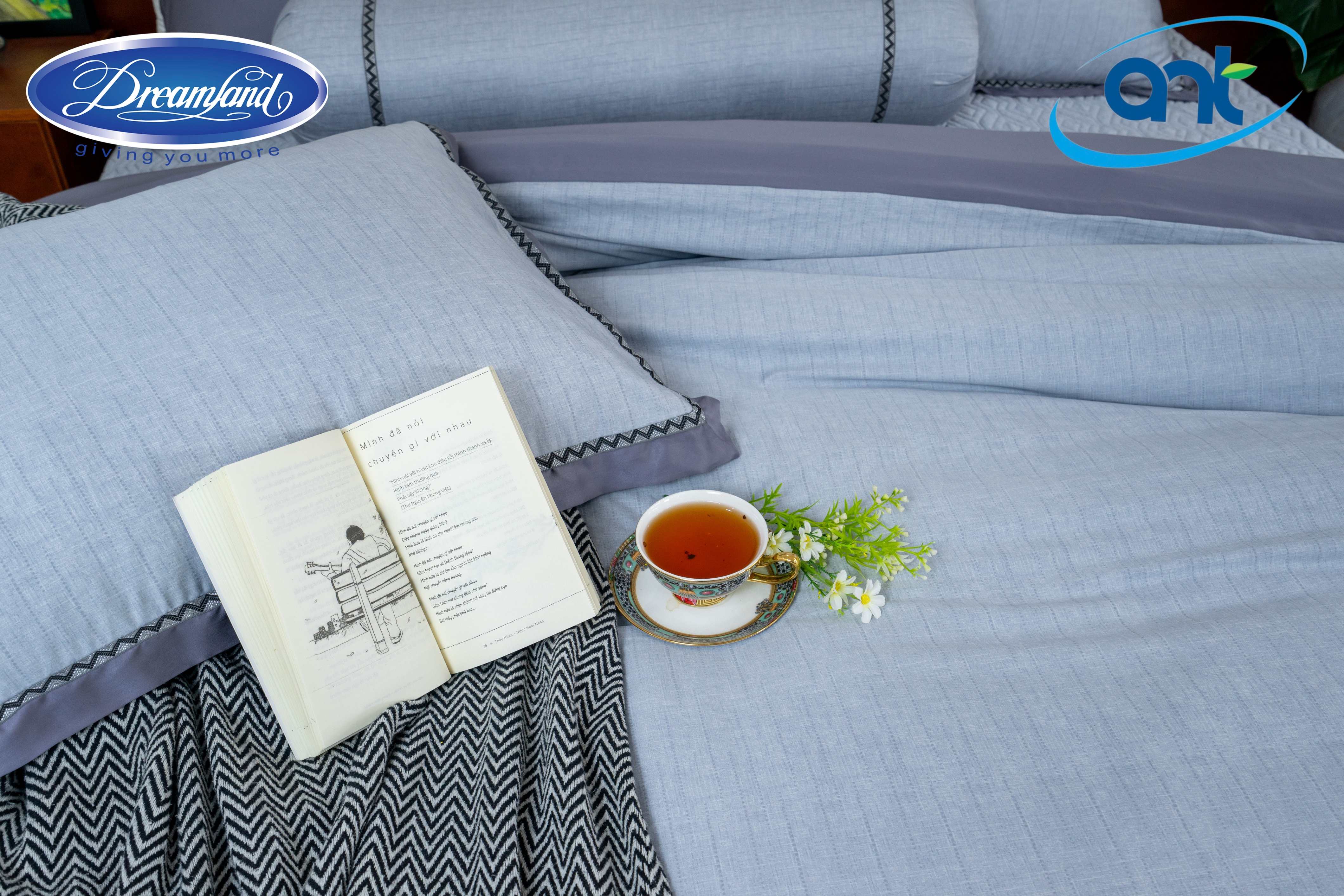 Bộ Chăn Ga Gối Tencel Lụa Nước MIZU03