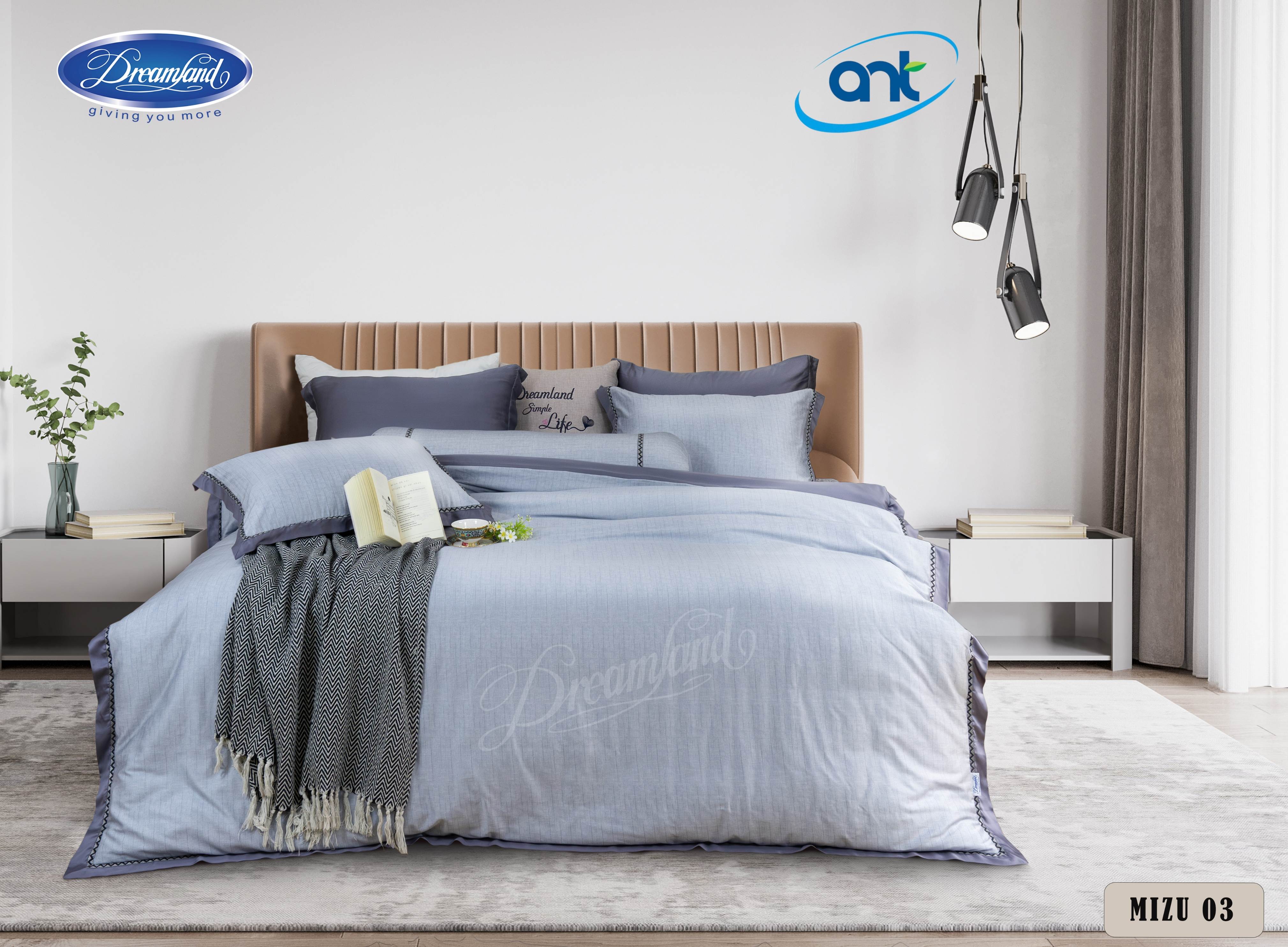 Bộ Chăn Ga Gối Tencel Lụa Nước MIZU03